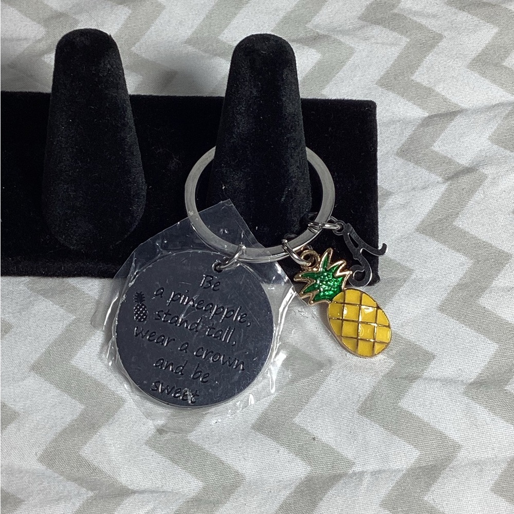 Pineapple Letter A Keychain